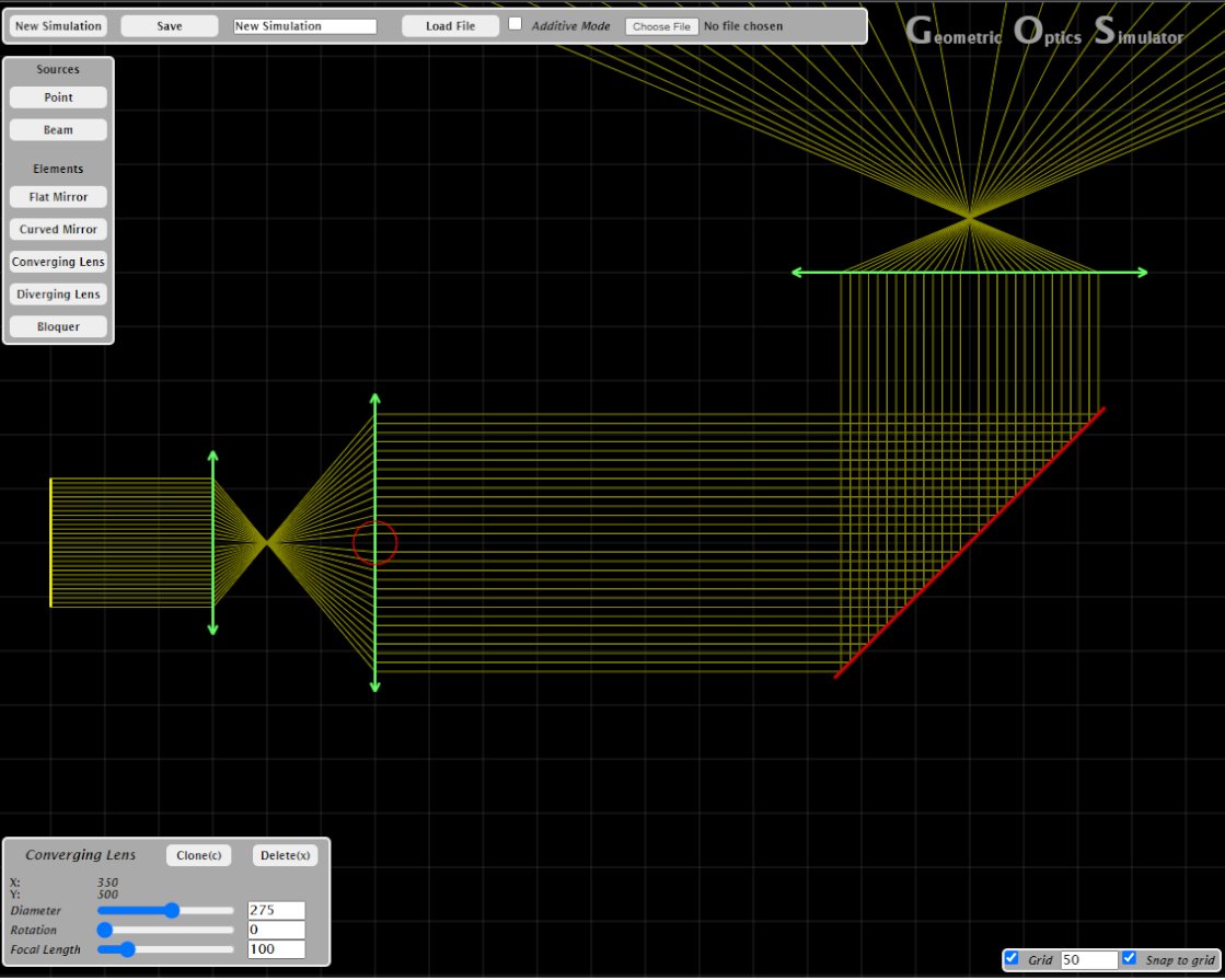 Geometric Optic Simulation